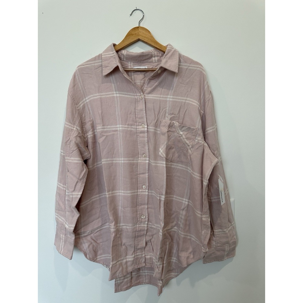 Sonoma Goods For Life Women's Oversized Boyfriend Flannel Shirt, Size XXL